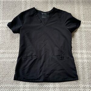 Figs black short sleeve top